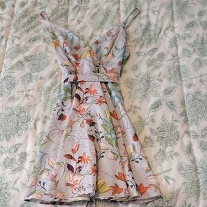 Ardene Lavender Floral Spaghetti Strap Dress